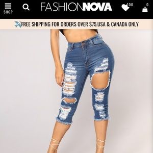 Fashion Nova Olivia Distressed Bermuda Shorts!